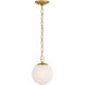 Marbelle 1 Light 7.25 inch Legacy Brass Pendant Ceiling Light