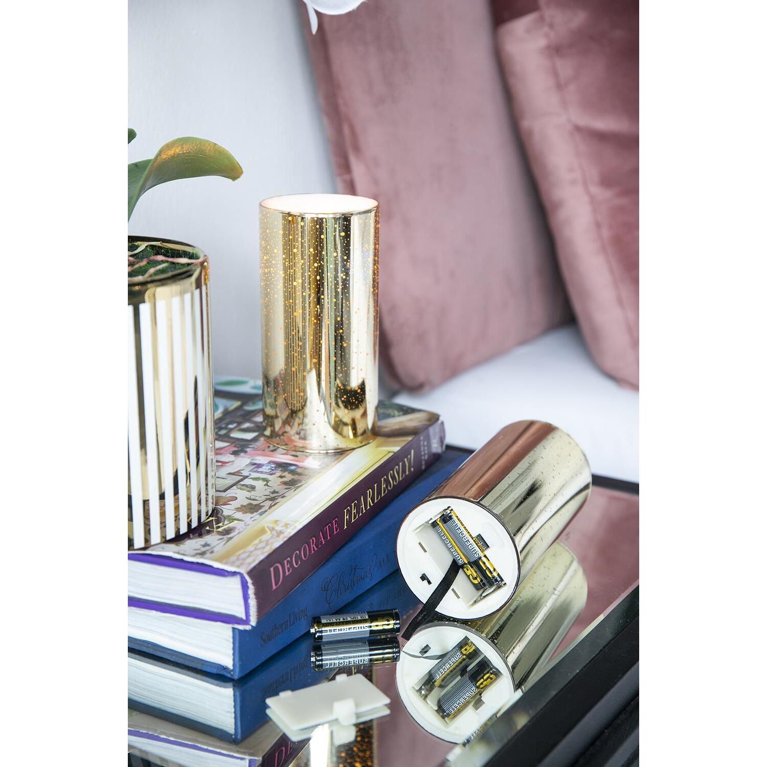 Speckled 6 X 3 inch LED Candle