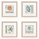 Coastline Green and Orange and Pink and Teal Framed Art