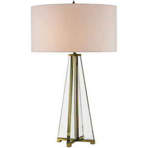 Lamont 30 inch 75 watt Clear/Brass Table Lamp Portable Light