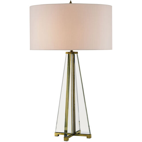 Lamont 30 inch 75 watt Clear/Brass Table Lamp Portable Light