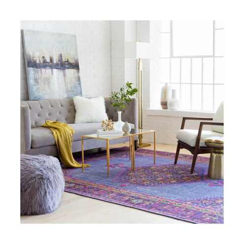 Luella 66 X 42 inch Dark Purple/Fuschia/Bright Red/Violet/Mustard Rugs, Wool