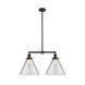 Franklin Restoration X-Large Cone 2 Light 21 inch Oil Rubbed Bronze Chandelier Ceiling Light in Clear Glass, Franklin Restoration