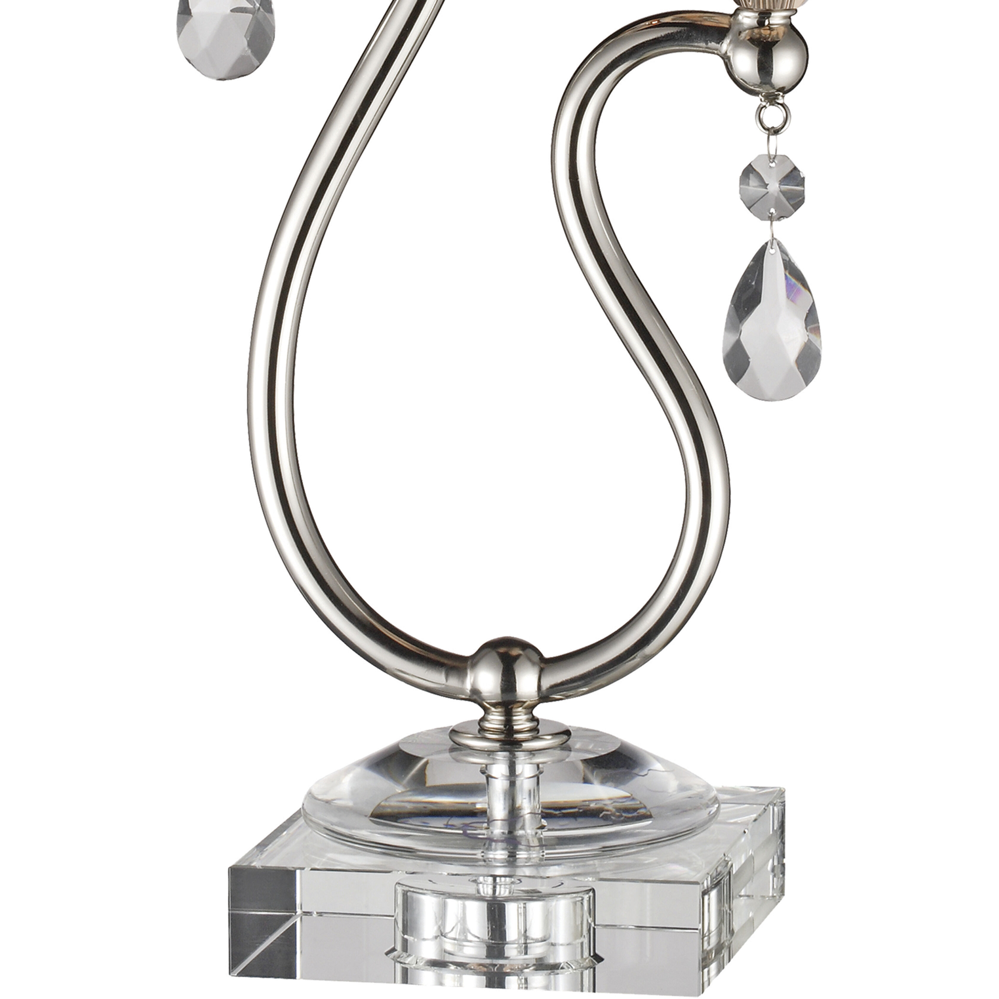 Krystal 23.5 inch 60 watt Polished Nickel with Clear Table Lamp Portable Light
