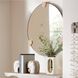 Clasp Bronze and Faux Travertine Mirror