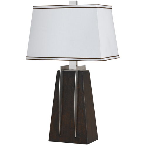 Pyramid 29 inch 150 watt Walnut Table Lamp Portable Light