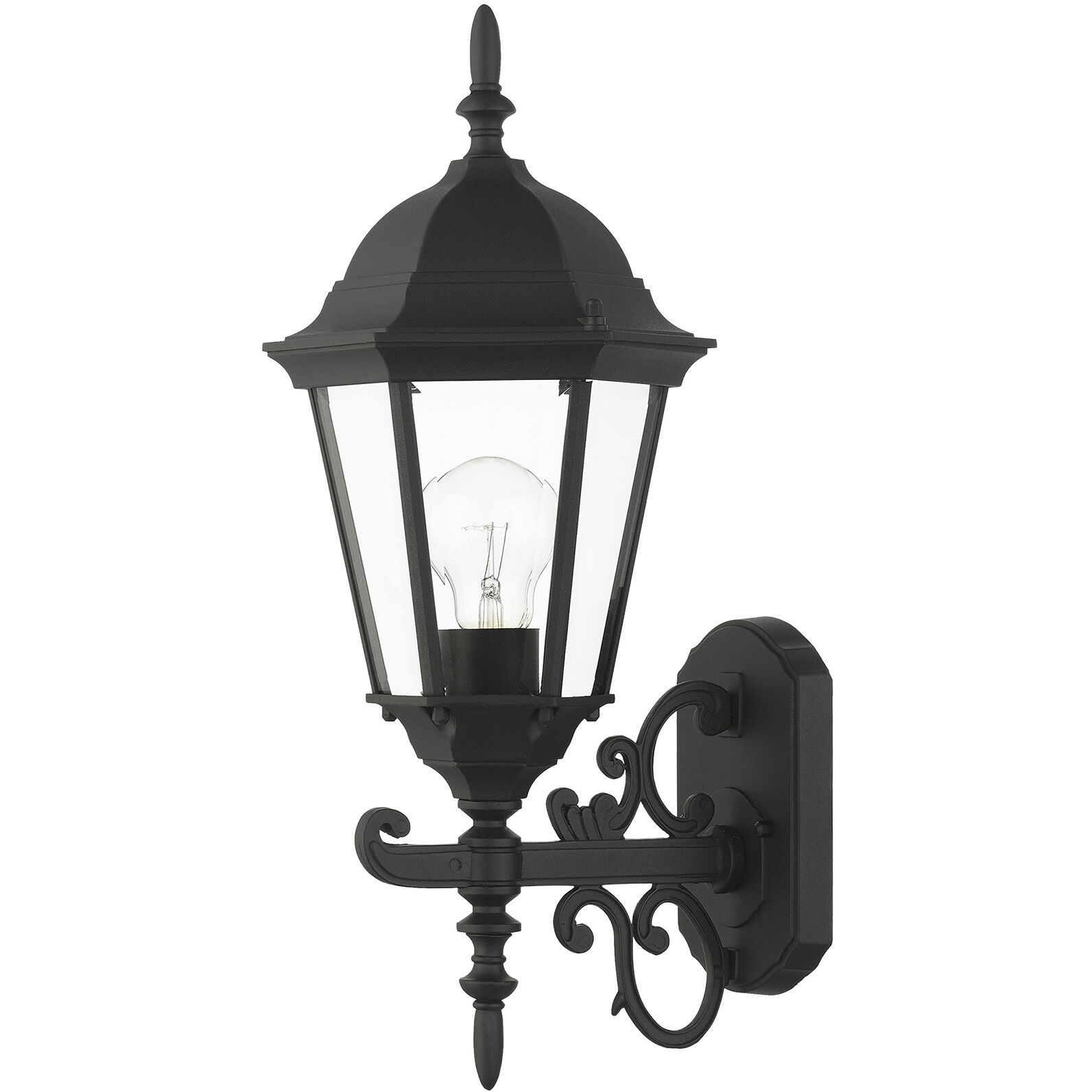 Hamilton 1 Light 20 inch Textured Black Outdoor  Wall Lantern