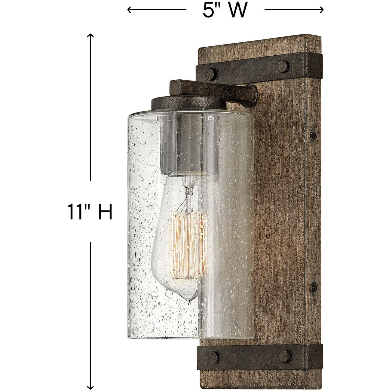 Sawyer 1 Light 5.75 inch Sequoia with Iron Rust Vanity Light Wall Light
