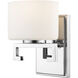 Privet LED 6.75 inch Chrome Wall Sconce Wall Light