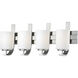 Pendenza 4 Light 27 inch Brushed Nickel Vanity Light Wall Light