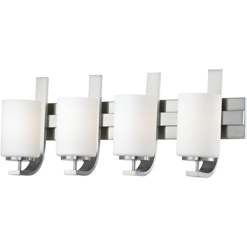 Pendenza 4 Light 27 inch Brushed Nickel Vanity Light Wall Light