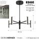 Edge LED 29.25 inch Coal Chandelier Ceiling Light