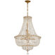 Roslyn 9 Light 22 inch Aged Brass Chandelier Ceiling Light