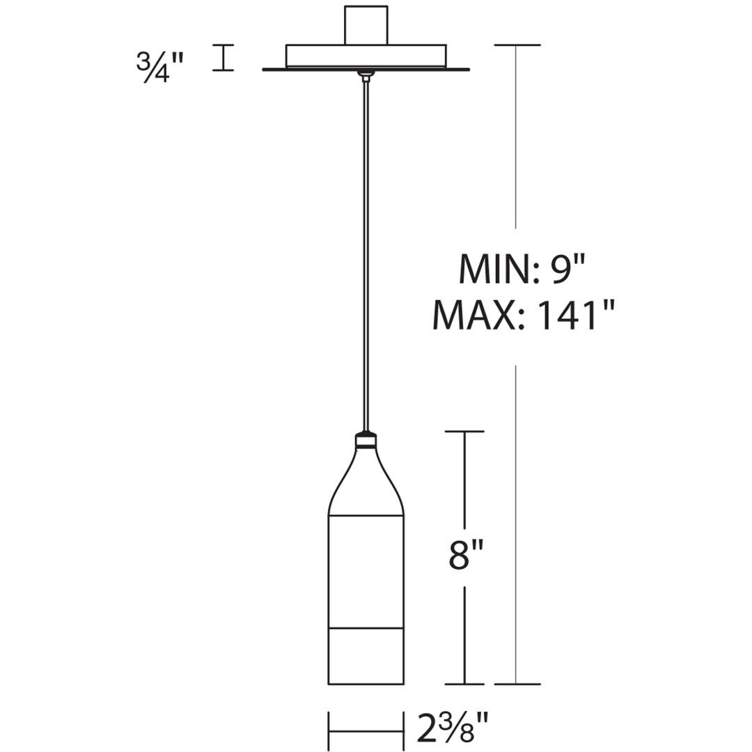 Action LED 2.38 inch Aged Brass Mini-Pendant Ceiling Light, dweLED