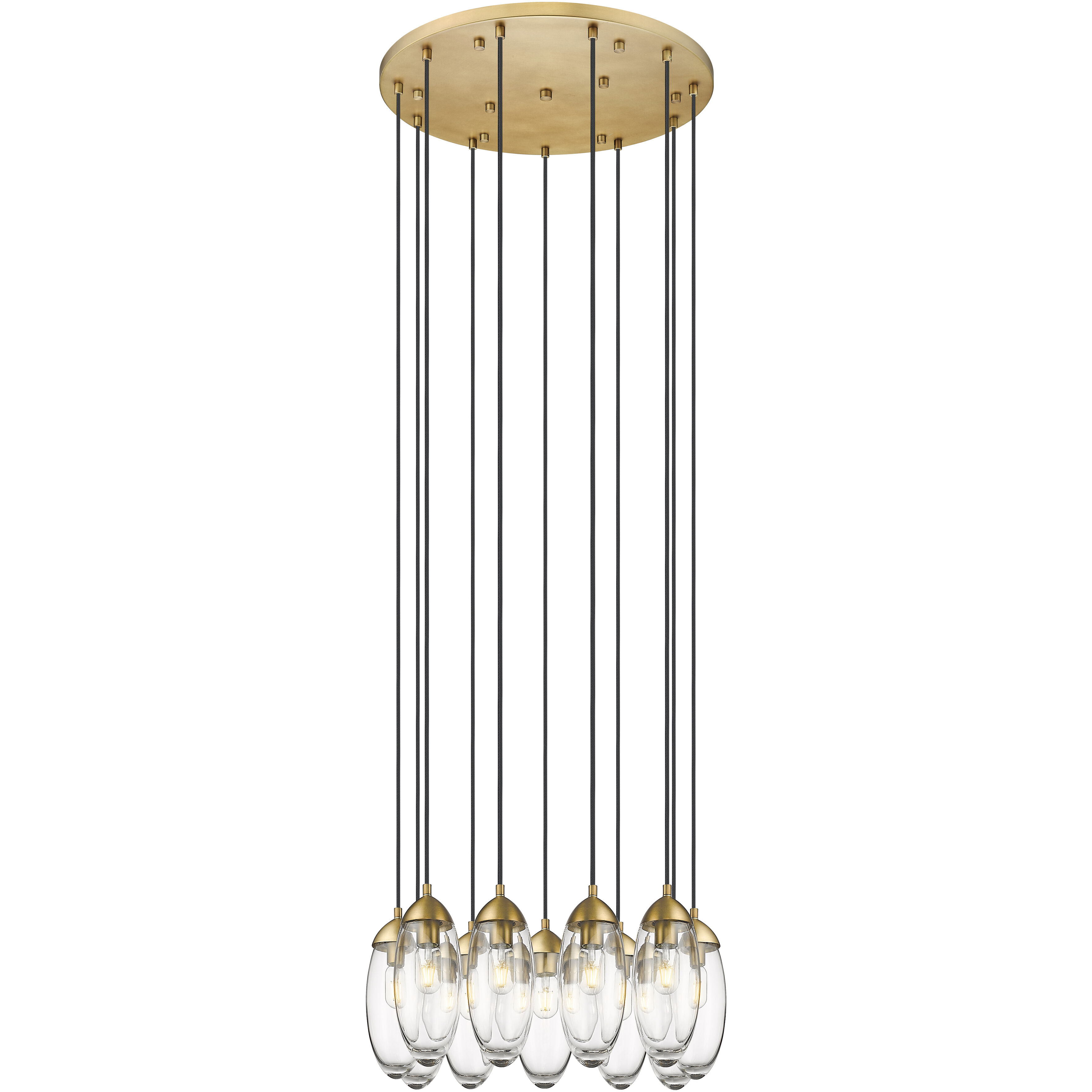 Arden 11 Light 24 inch Rubbed Brass Chandelier Ceiling Light