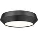 Quasars LED 12 inch Matte Black Flush Mount Ceiling Light