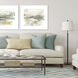 Stark Landscape Blue and Beige and Green and White Framed Art