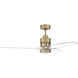 Sonnet 52 inch Satin Brass with Clear Acrylic Polycarbonate Blades Ceiling Fan, WiFi