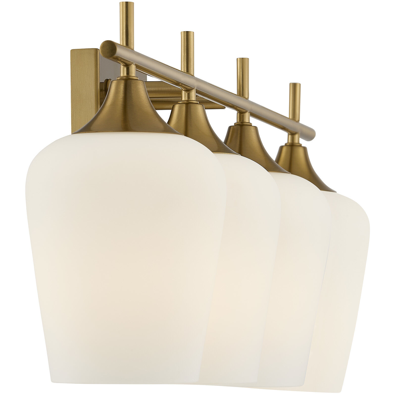 Octave 4 Light 28.75 inch Warm Brass Bathroom Vanity Light Wall Light, Essentials