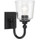 Antonia 1 Light 5.5 inch Coal Black Bath Vanity Light Wall Light