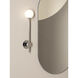 Orb 1 Light 4.33 inch Polished Chrome Bathroom Wall Light