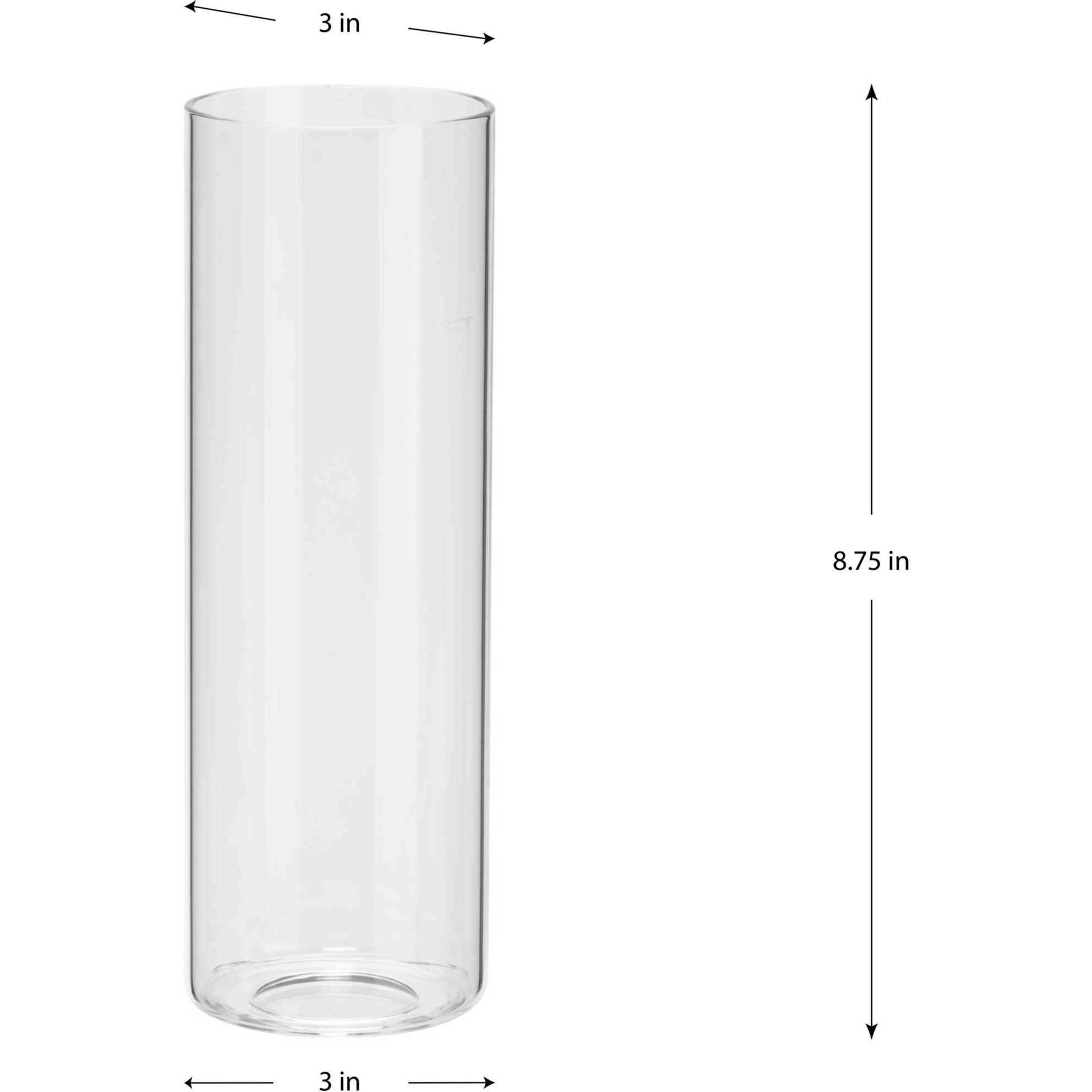 Elara Clear 3 inch Glass Cylinder Shade