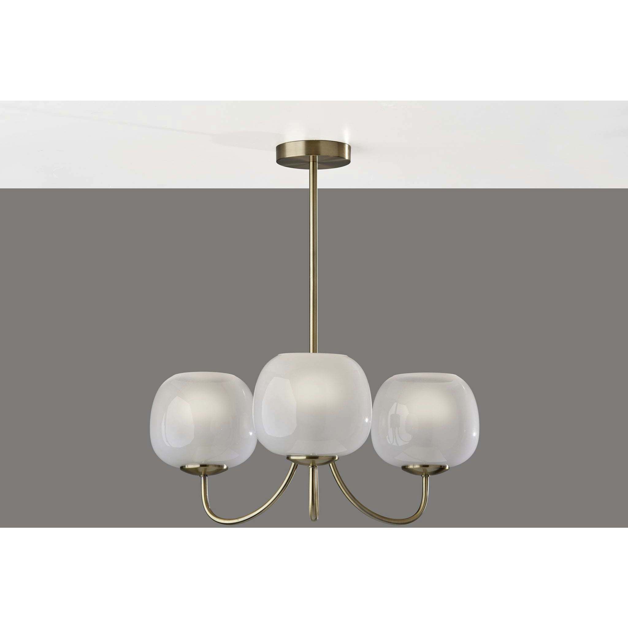 Magnolia 3 Light 21.88 inch Antique Brass Chandelier Ceiling Light