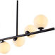 Canada 8 Light 4 inch Black Chandelier Ceiling Light