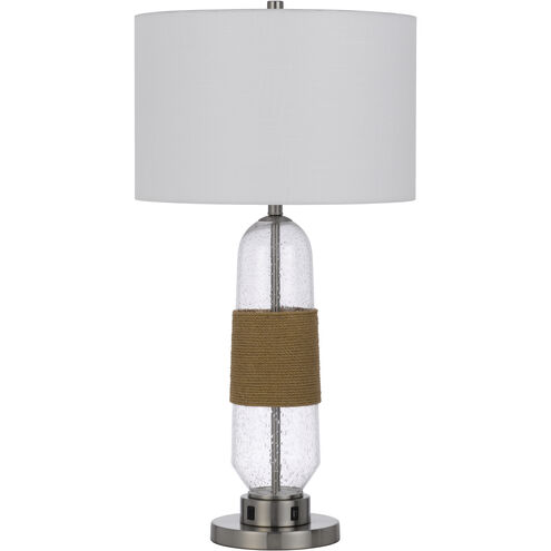 Everett 33 inch 150.00 watt Burlap Table Lamp Portable Light
