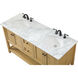 Metropolis 60 X 22 X 34 inch Natural Wood Vanity Sink Set