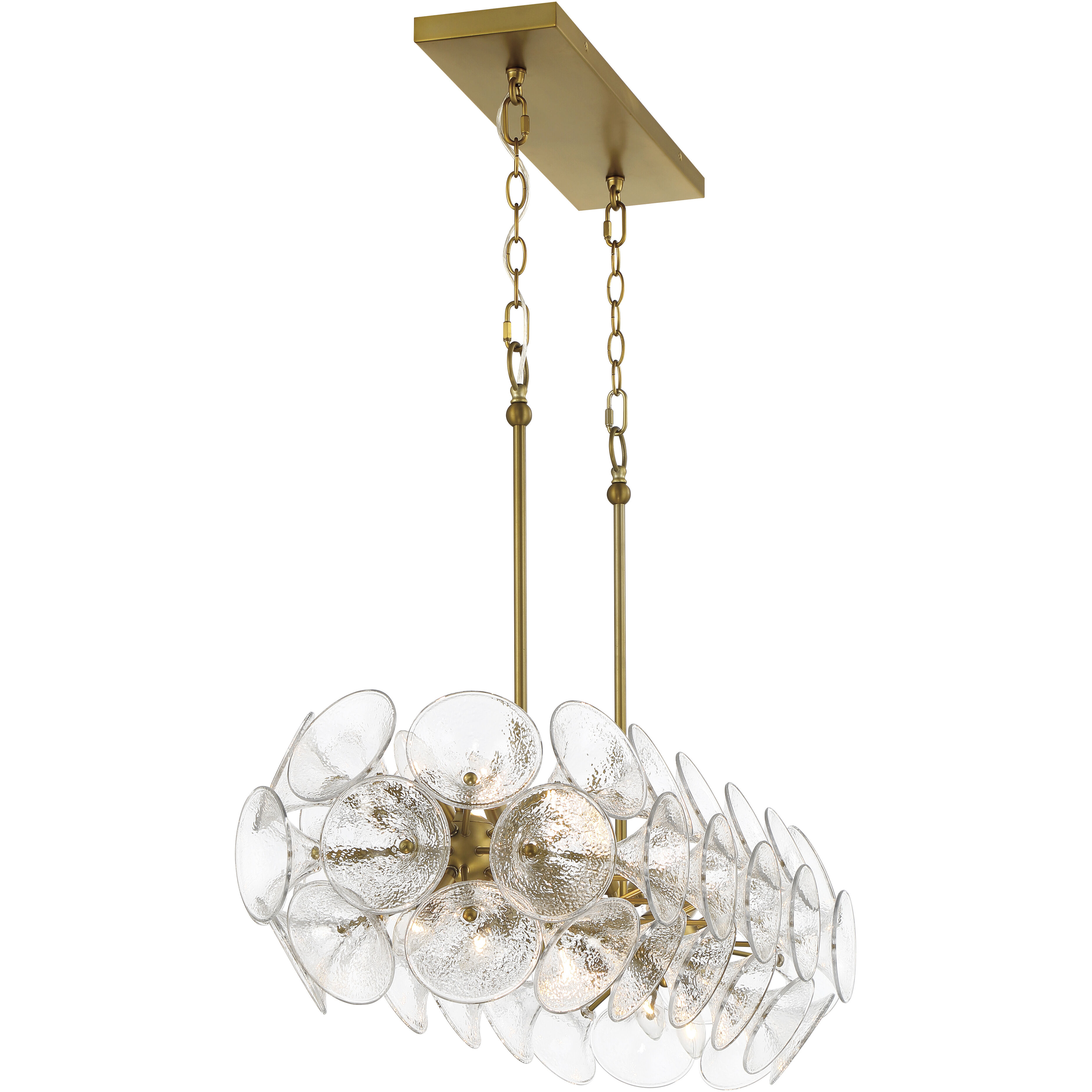 Winter 12 Light 39 inch Soft Brass Island Chandelier Ceiling Light