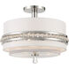 Sutton 3 Light 18.38 inch Polished Nickel Semi Flush And Pendant Ceiling Light
