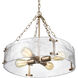 Cristata 4 Light 20 inch Clear with Champagne Gold Pendant Ceiling Light