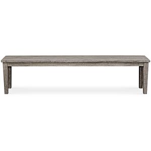 Forsyth Weathered Dark Gray Mahogany Outdoor Bench