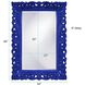 Barcelona 46 X 32 inch Glossy Royal Blue Wall Mirror