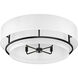 Graham 30 inch Black Indoor Semi-Flush Mount Ceiling Light, Convertible