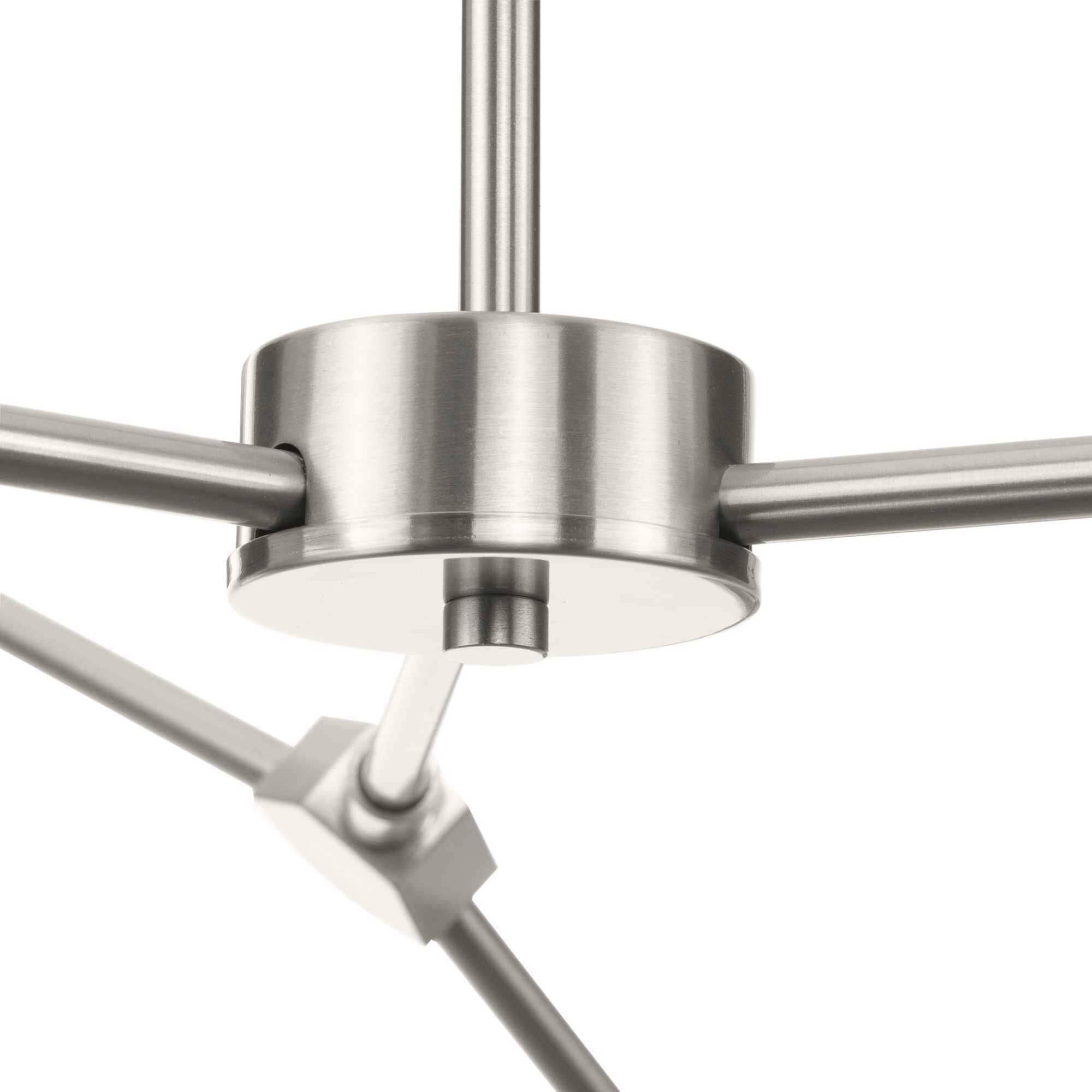 Haas 6 Light 50 inch Brushed Nickel Chandelier Ceiling Light, Design Series