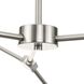 Haas 6 Light 50 inch Brushed Nickel Chandelier Ceiling Light, Design Series