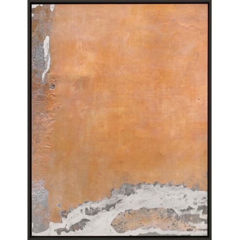 Autumn Rush Orange and Metallic and Gray Canvas