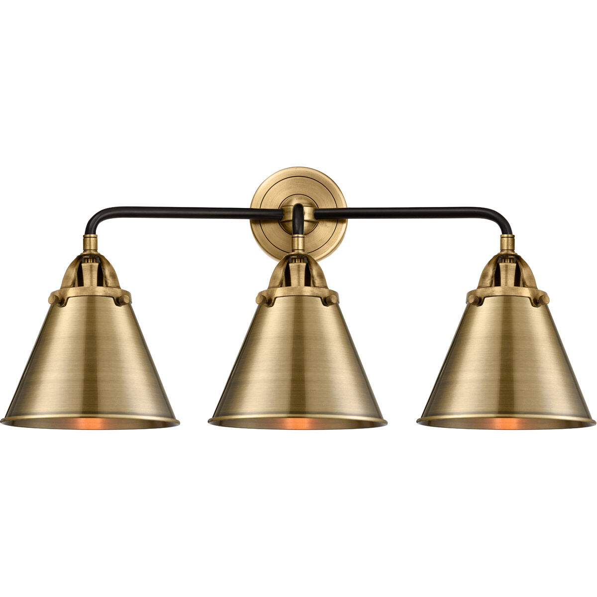 Nouveau 2 Appalachian LED 26 inch Black Antique Brass Bath Vanity Light Wall Light