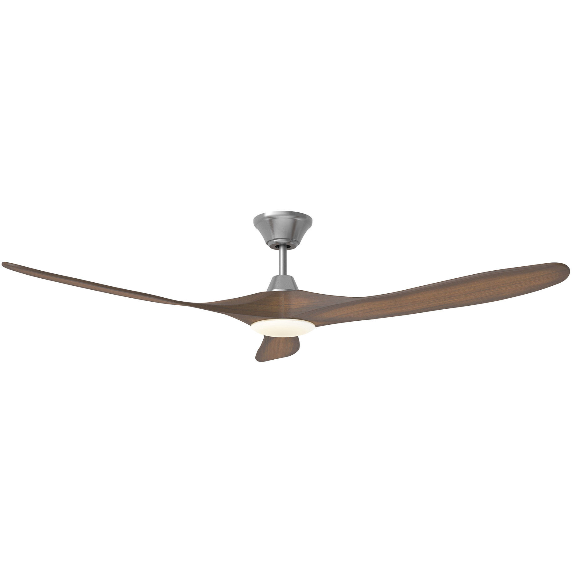 Maverick 60 inch Brushed Steel with Koa Blades Ceiling Fan