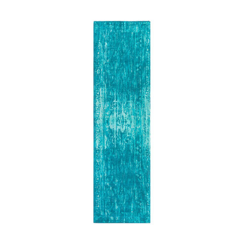 Elegant 72 X 72 inch Aqua/Teal Rugs, Round