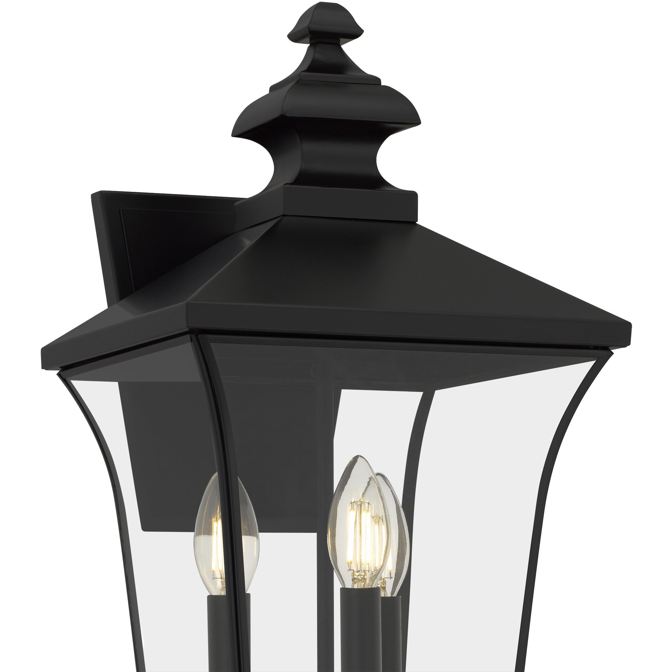 Farley 3 Light 25.25 inch Matte Black Outdoor Wall Lantern