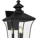 Farley 3 Light 25.25 inch Matte Black Outdoor Wall Lantern