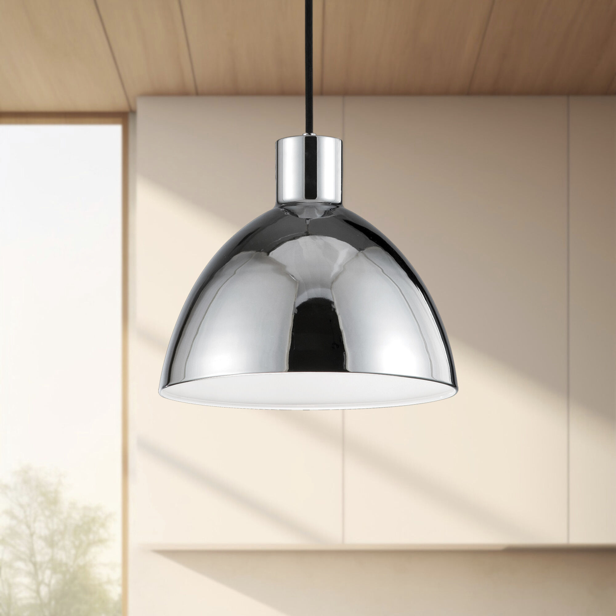 Chroma Pendant Ceiling Light in Chrome