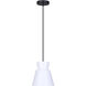 Arbella 1 Light 7.75 inch Black/White Pendant Ceiling Light