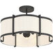 Marlbeck 3 Light 18 inch Matte Black Semi-Flush Mount Ceiling Light