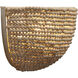 Barnacle 1 Light 12 inch Natural Demi Lune Sconce Wall Light