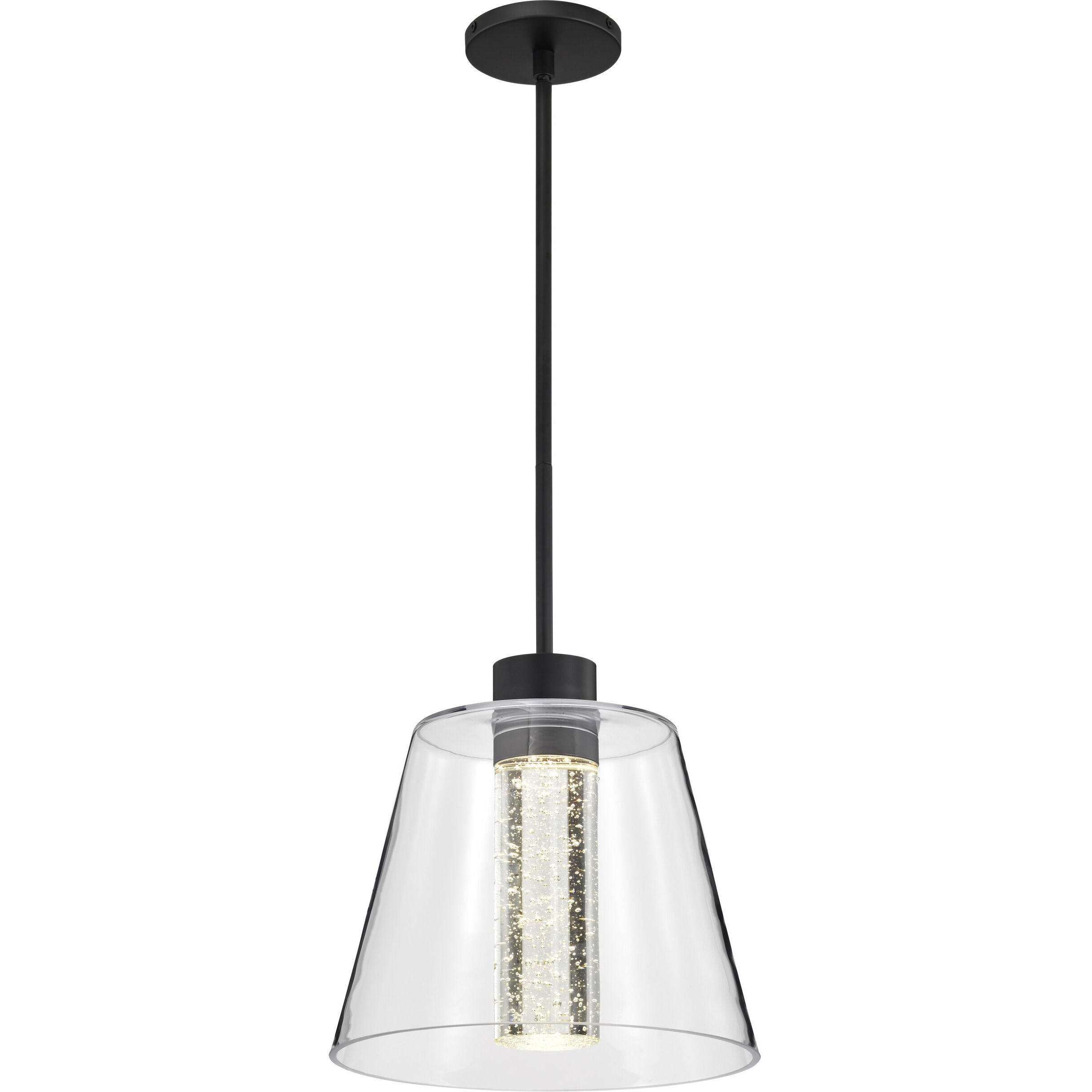 Aura LED 12 inch Matte Black Pendant Ceiling Light