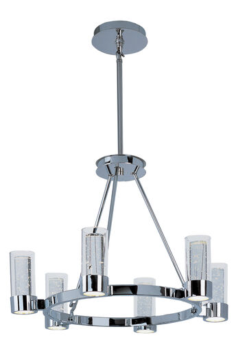 Sync LED 27.25 inch Polished Chrome Single-Tier Chandelier Ceiling Light